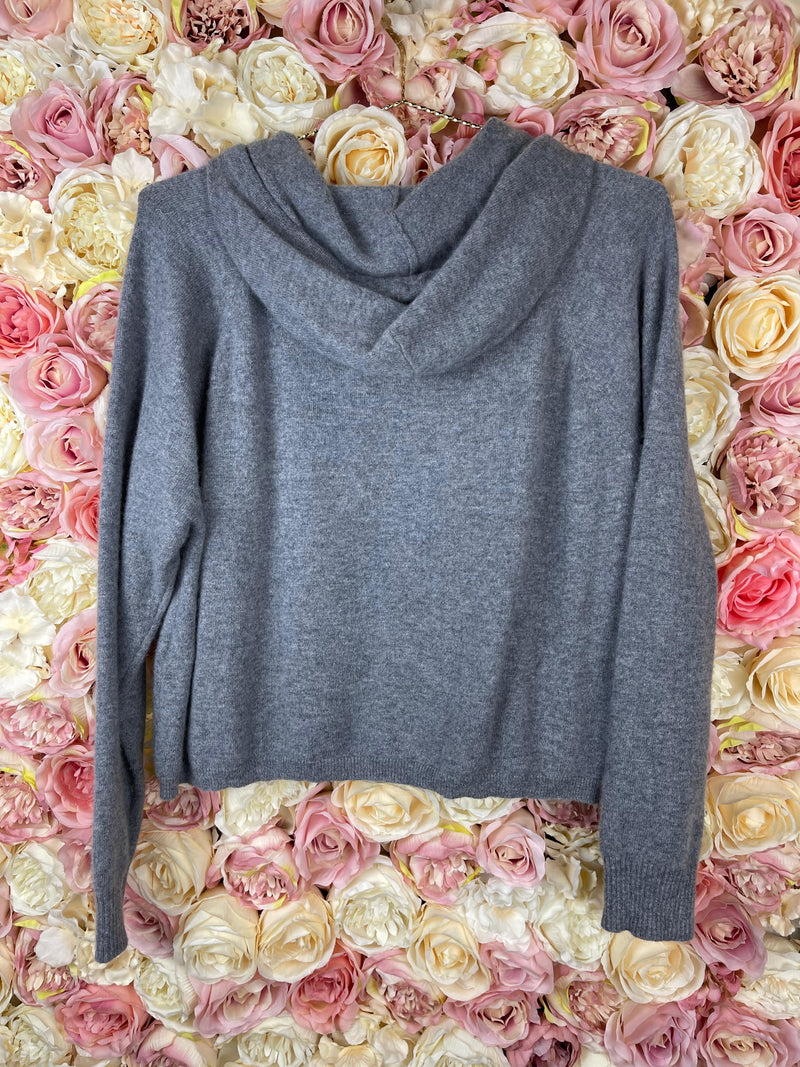 Monrow Cashmere Sweater Grey & Black Sz. S