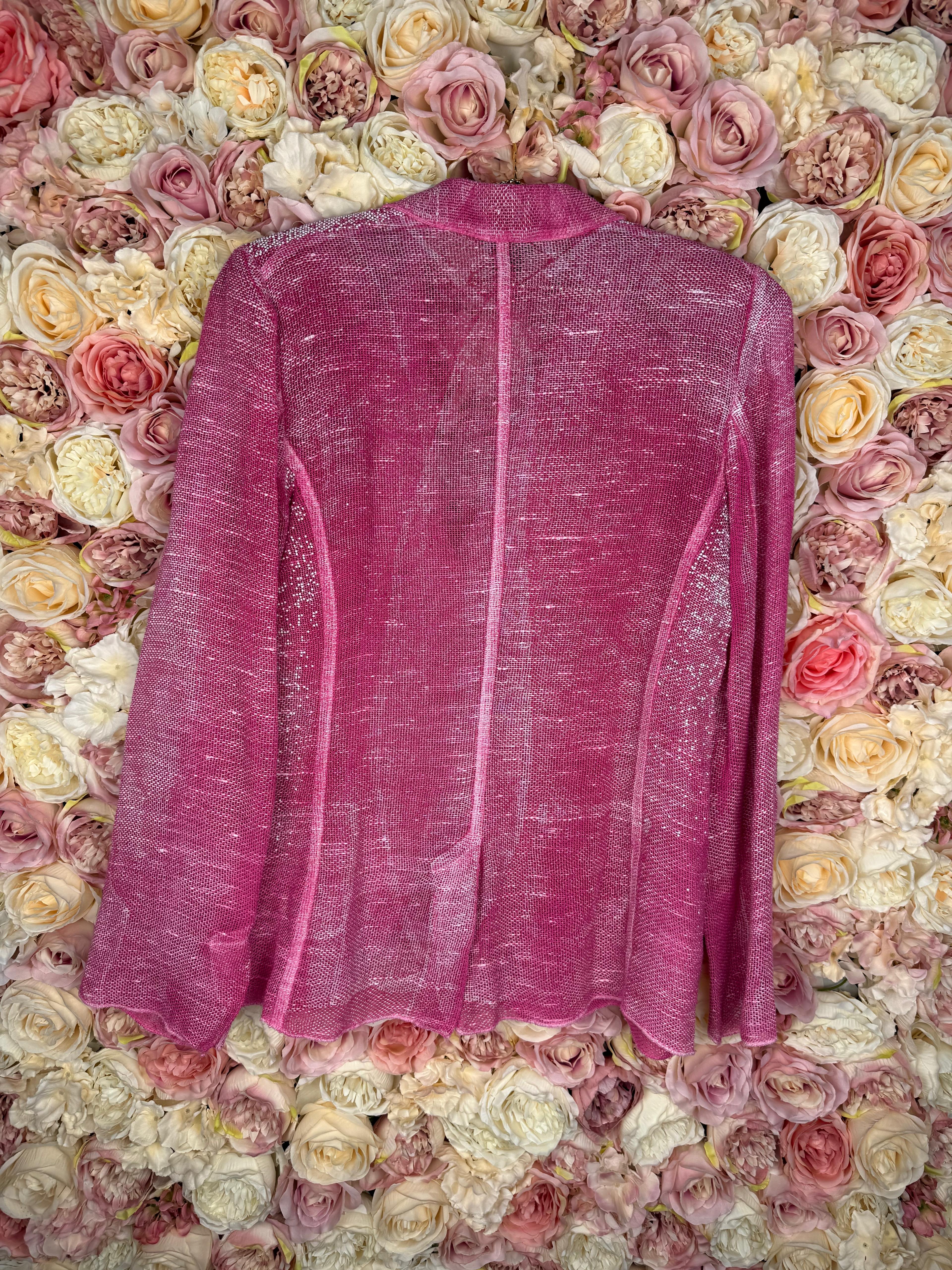 Avant Toi Pink Linen Cotton Blazer