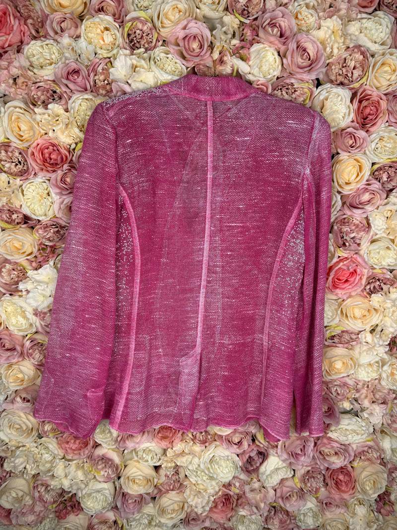 Avant Toi Pink Linen Cotton Blazer