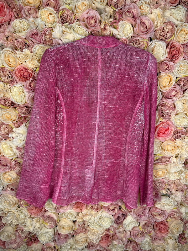 Avant Toi Pink Linen Cotton Blazer