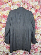 Akris Long Blazer Check Pattern