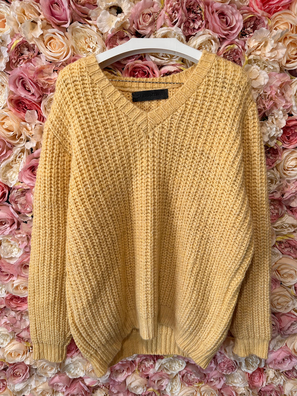 The Elder Statesman Cashmere Sweater Yellow