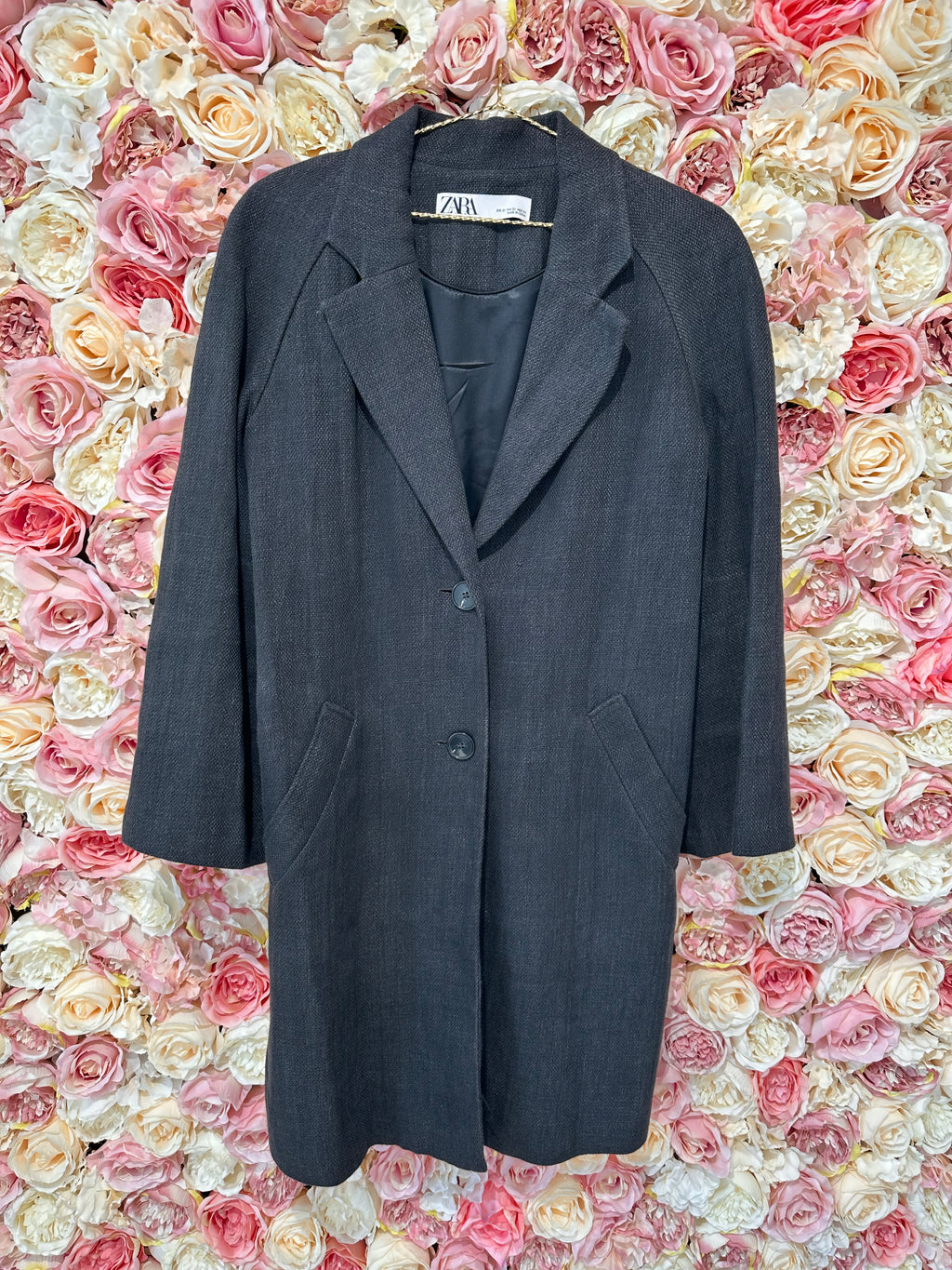 Zara Thin Coat Dark Grey