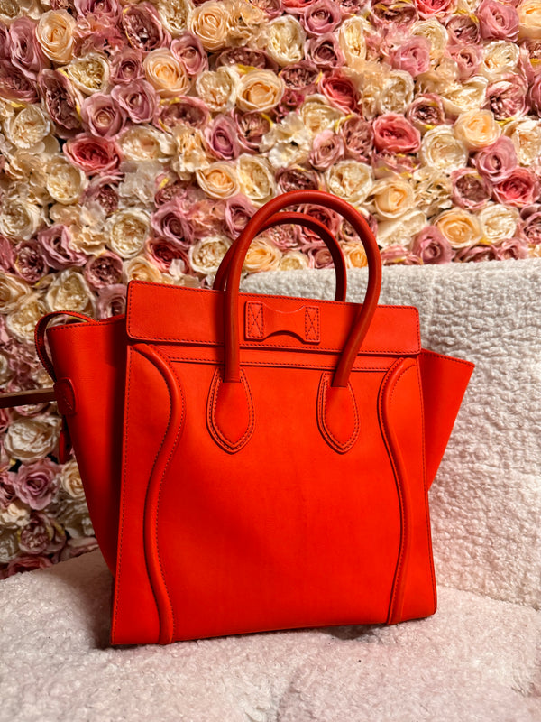 Céline Luggage Bag Orange
