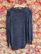 Avant Toi Cardigan Blue Silver