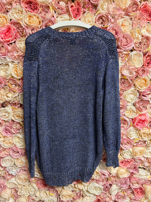Avant Toi Cardigan Blue Silver