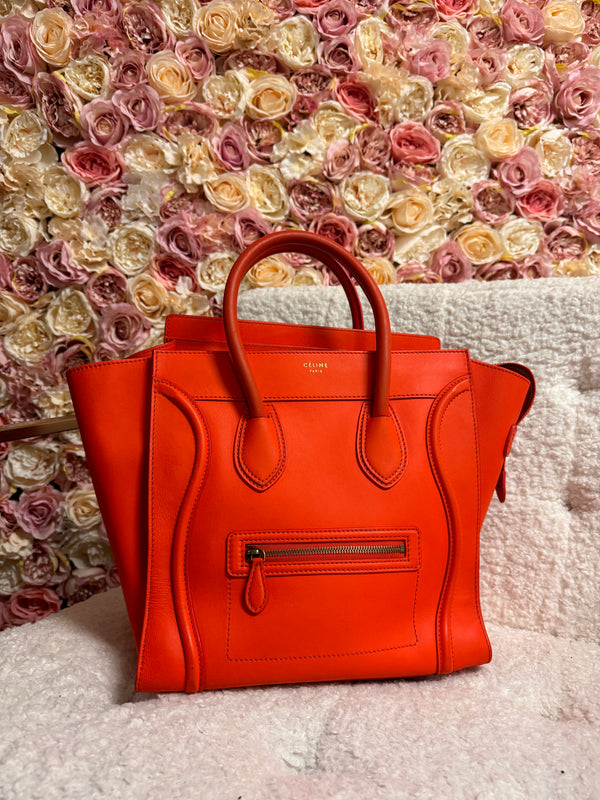 Céline Luggage Bag Orange