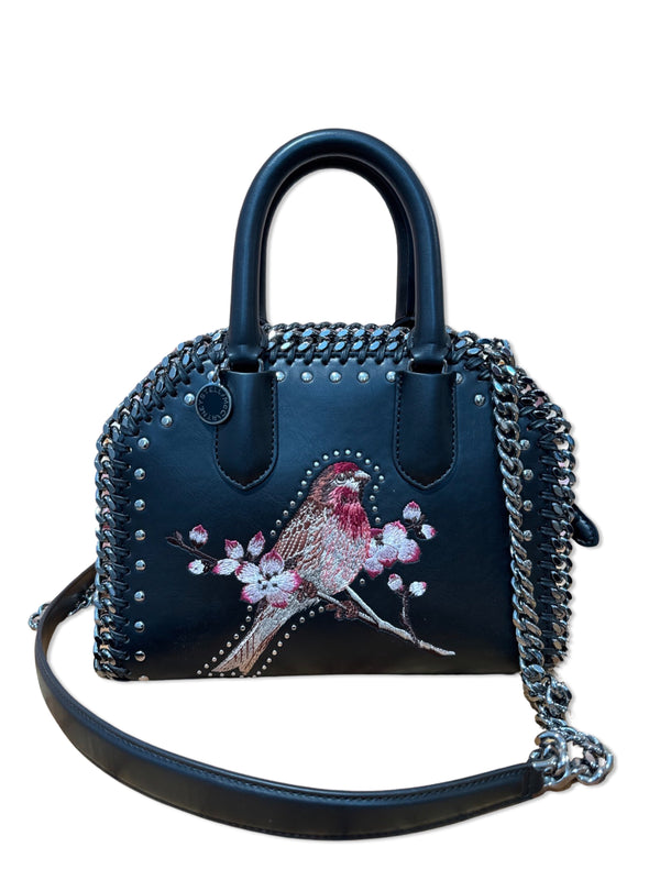 Stella McCartney Bag with Bird Embroidery Black