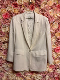 Etro Classic Blazer Linen Silk White