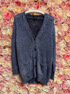 Avant Toi Cardigan Blue Silver