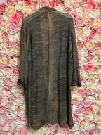 Avant Toi Thin Coat Linen Cotton Mix Green Grey