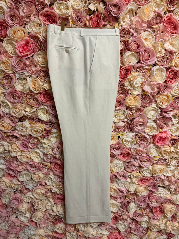 Etro Classic Pants Linen Silk White