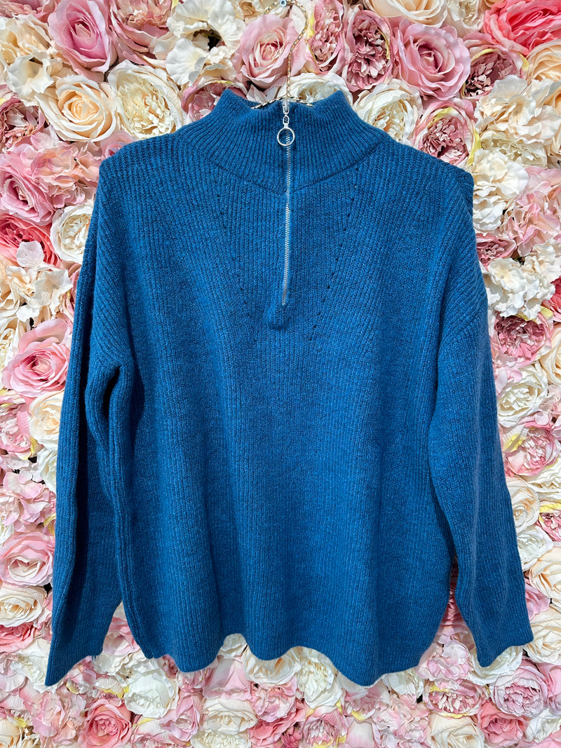 Love Some Fun Sovaye Sweater Blue