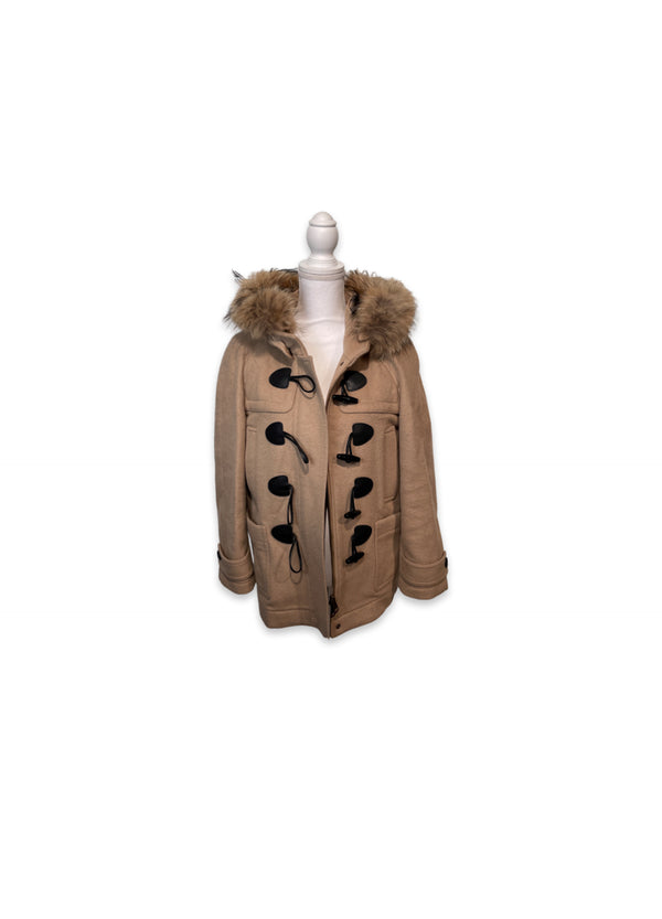 Burberry Wool Jacket with Fur Collar