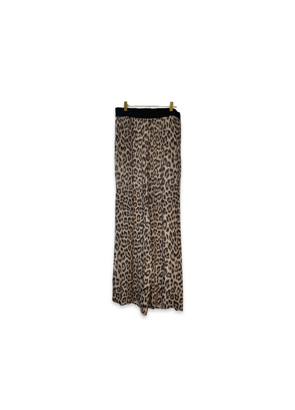 Twinset by Simona Barbieri Silk Pants Leoprint