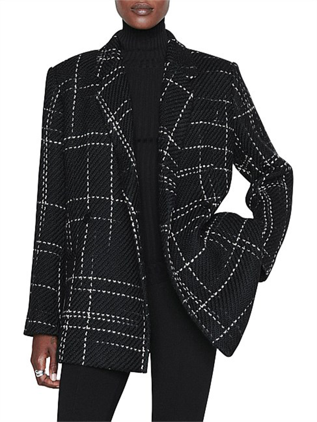 Anine Bing Black Plaid Kaia Blaia Blazer