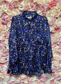 Balenciaga Silk Purple Blue Blouse