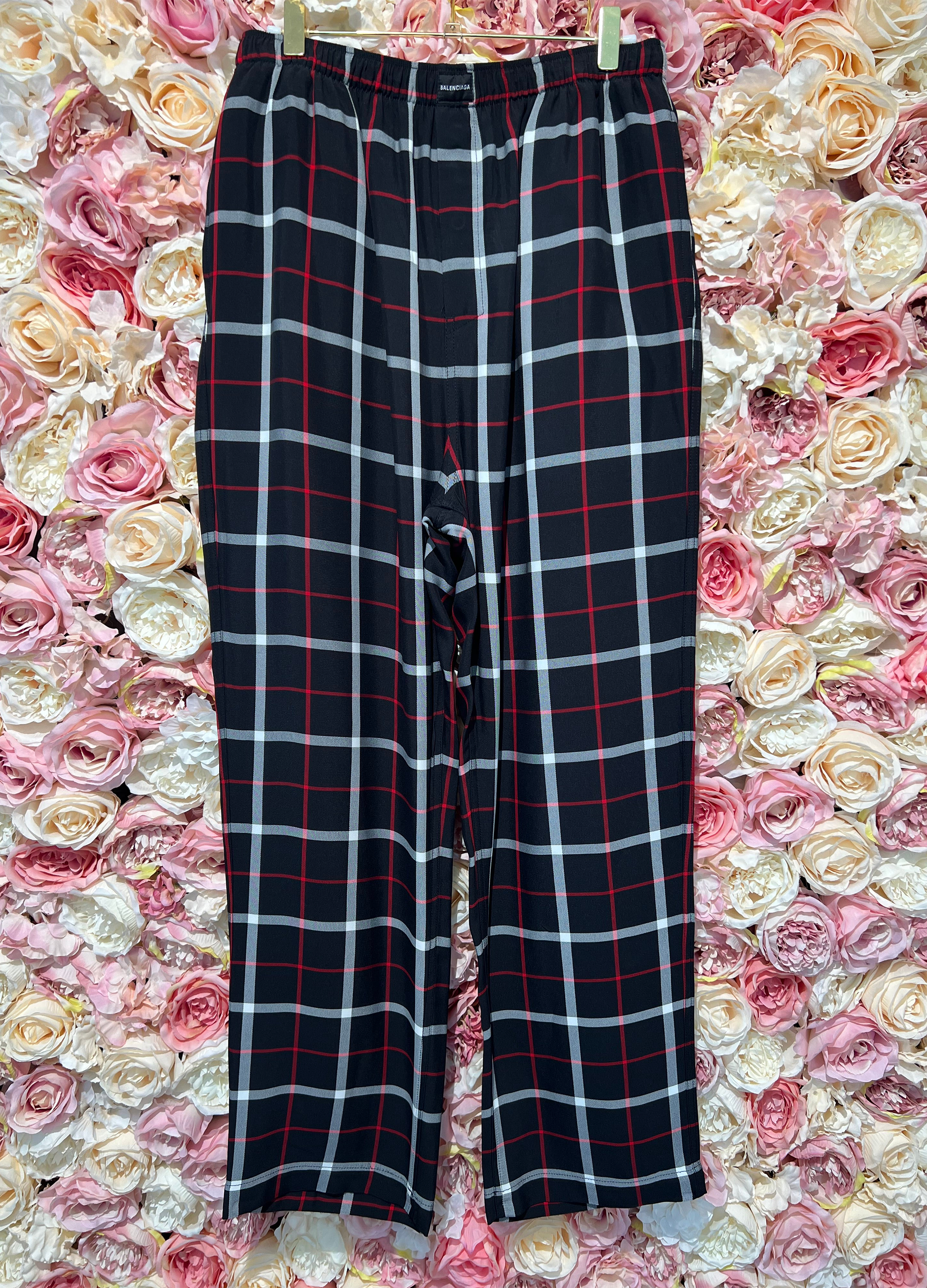 Balenciaga Check Pyjama Pants