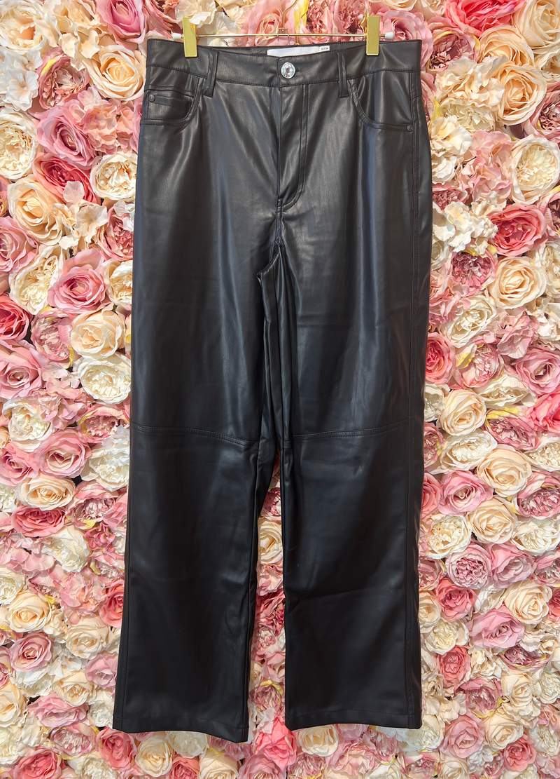 Bershka faux Leather Pants