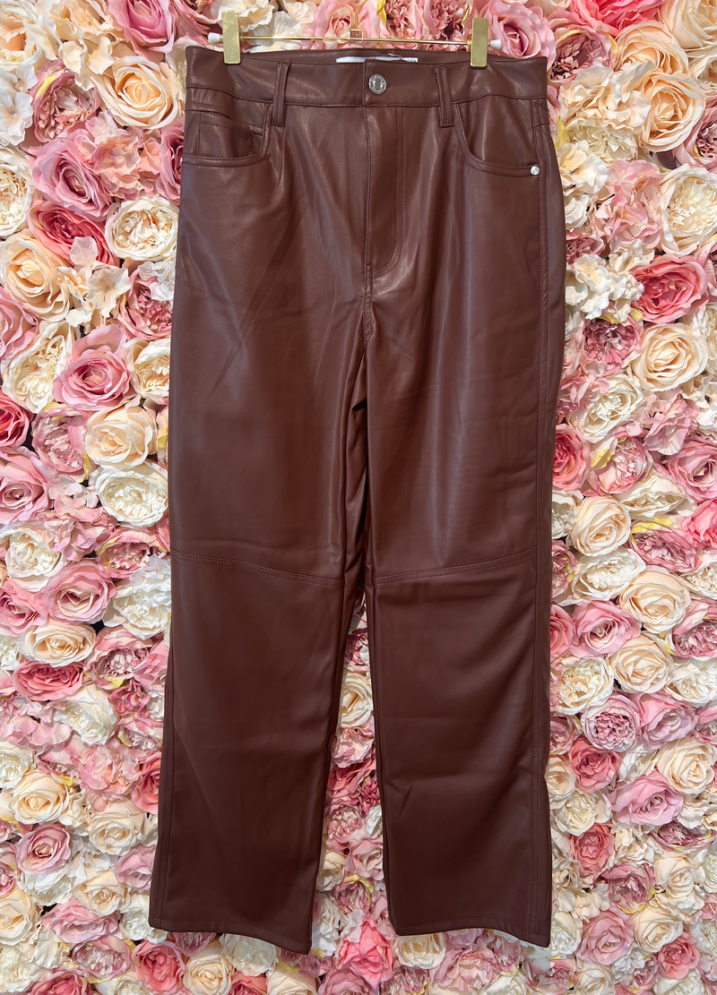 Bershka faux Leather Pants