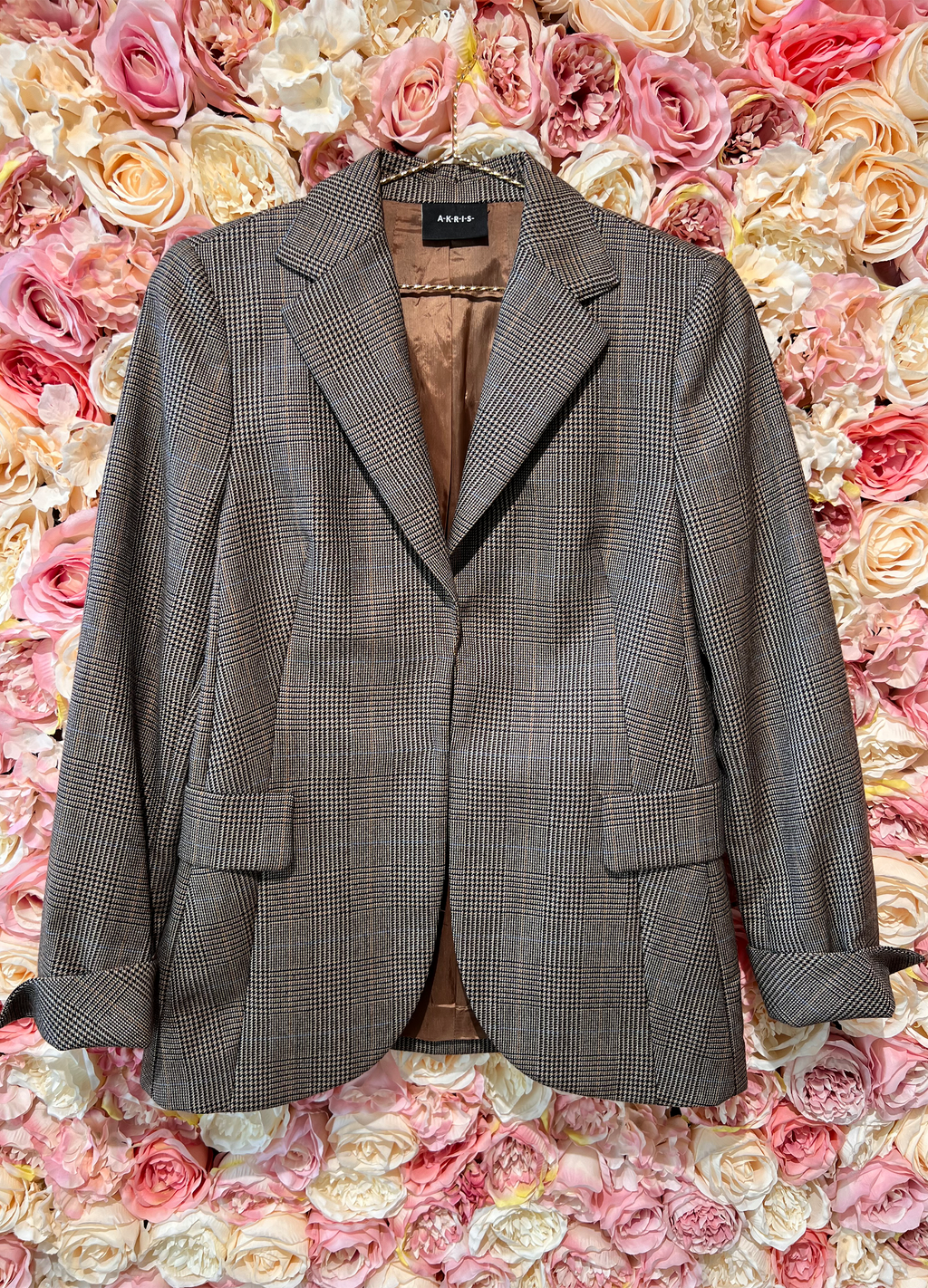 Akris Blazer Check Brown