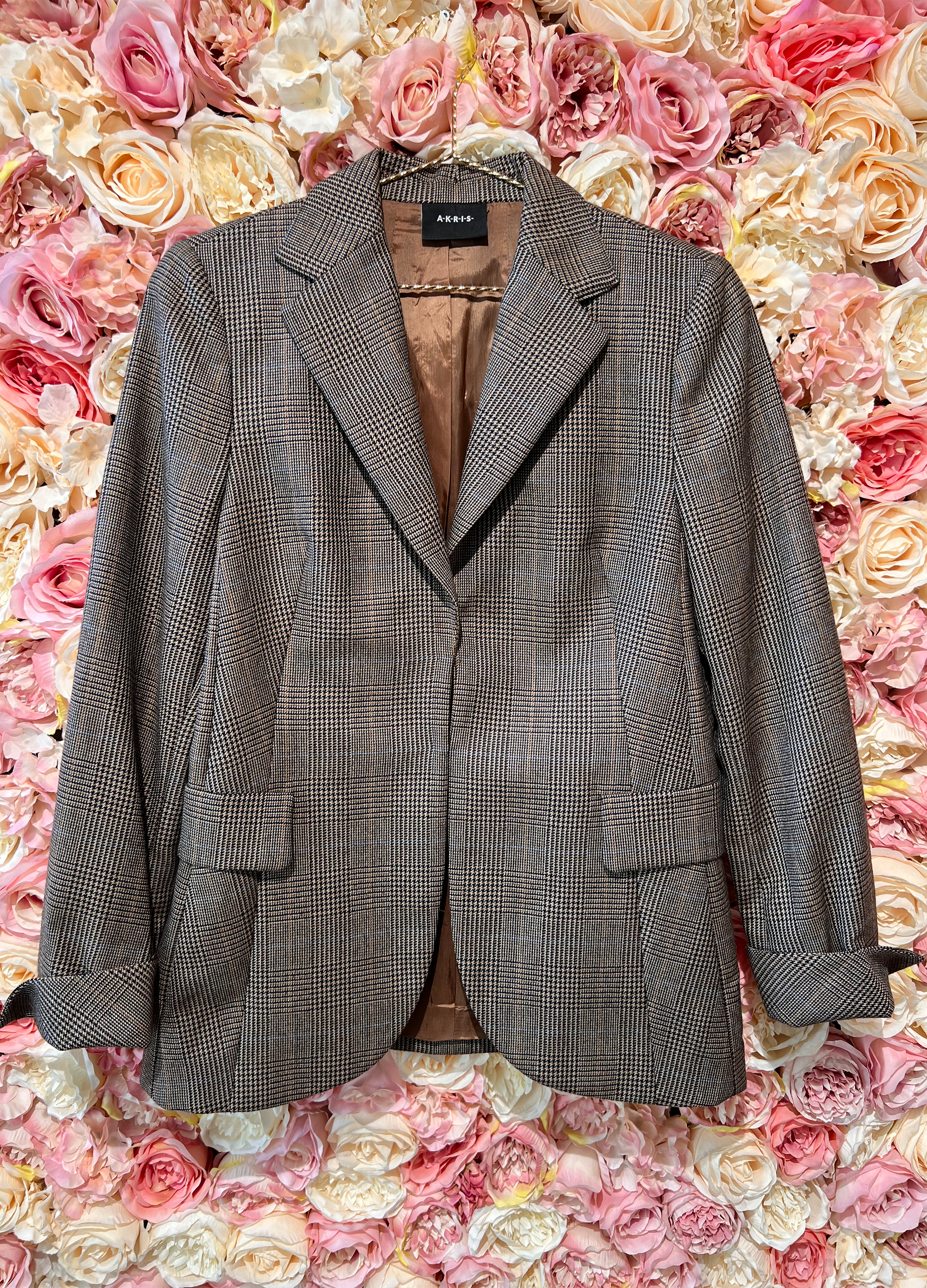 Akris Blazer Check Brown