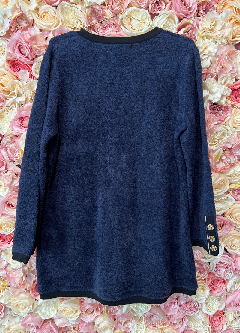 Chanel Tunic Cotton Mix Blue Gold