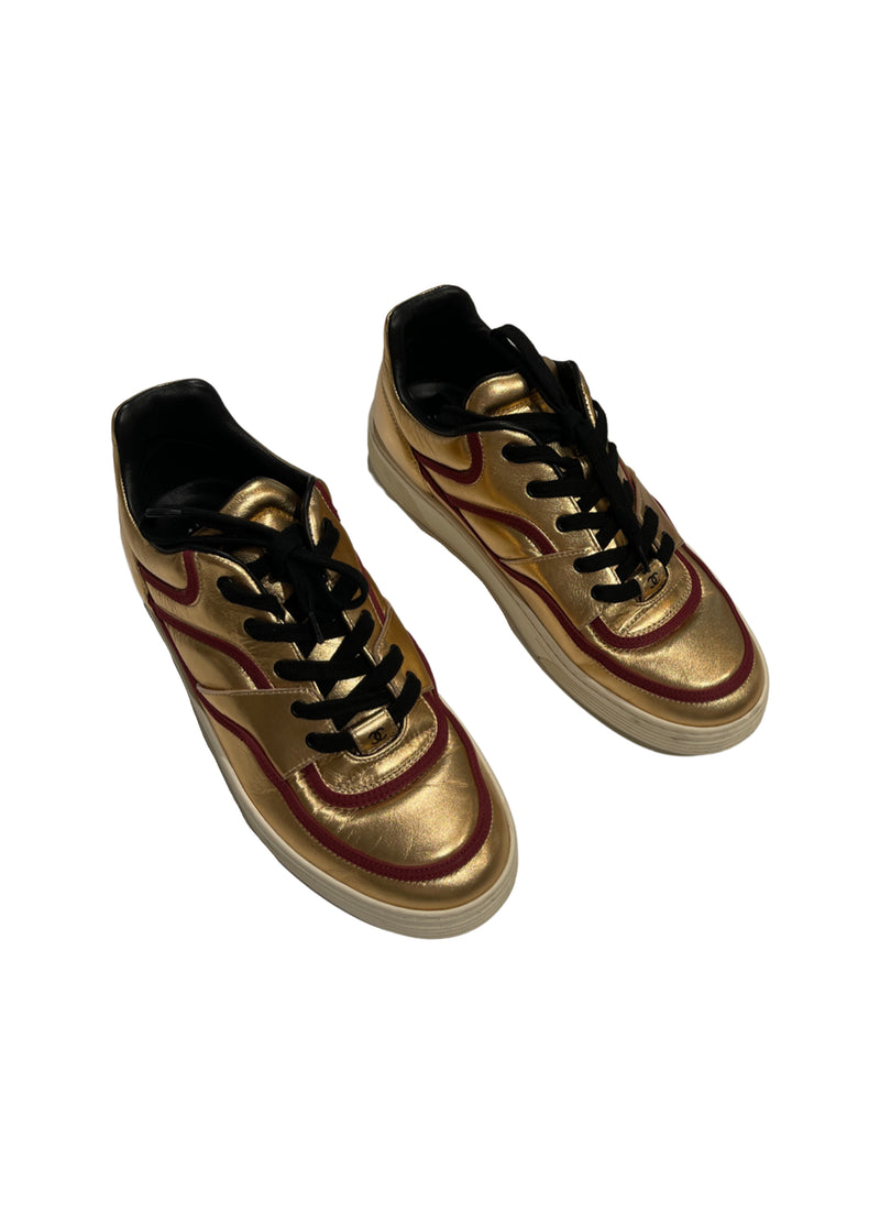 Chanel Gold Sneakers