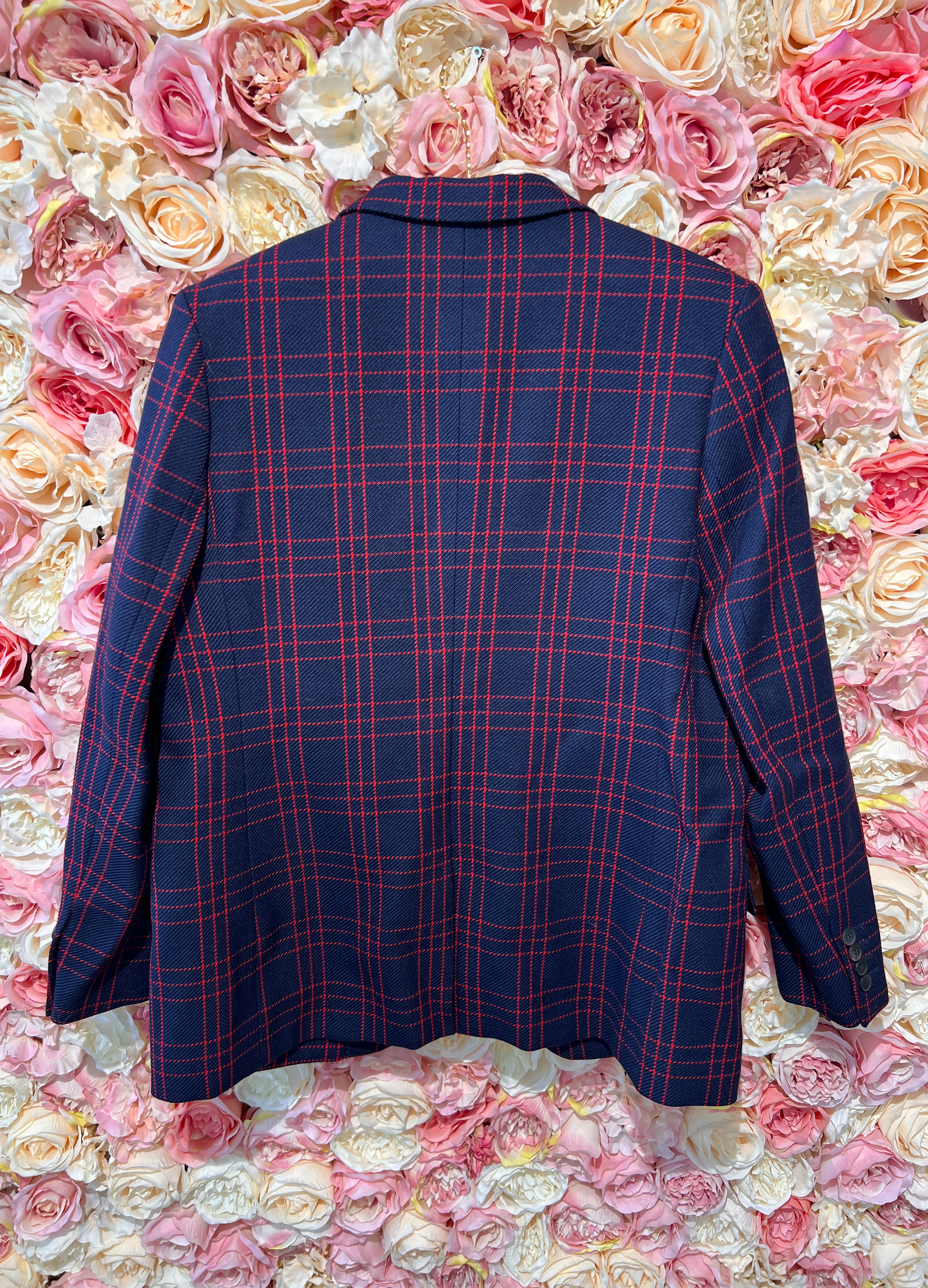 Dior Blazer Check Blue Red