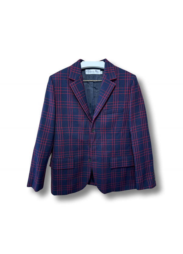 Dior Blazer Check Blue Red