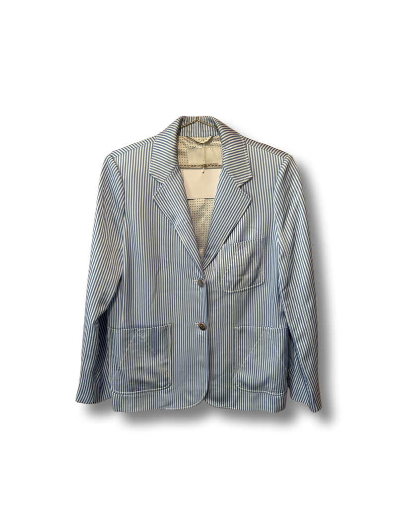 Ermanno Scervino Blazer Blue White Striped