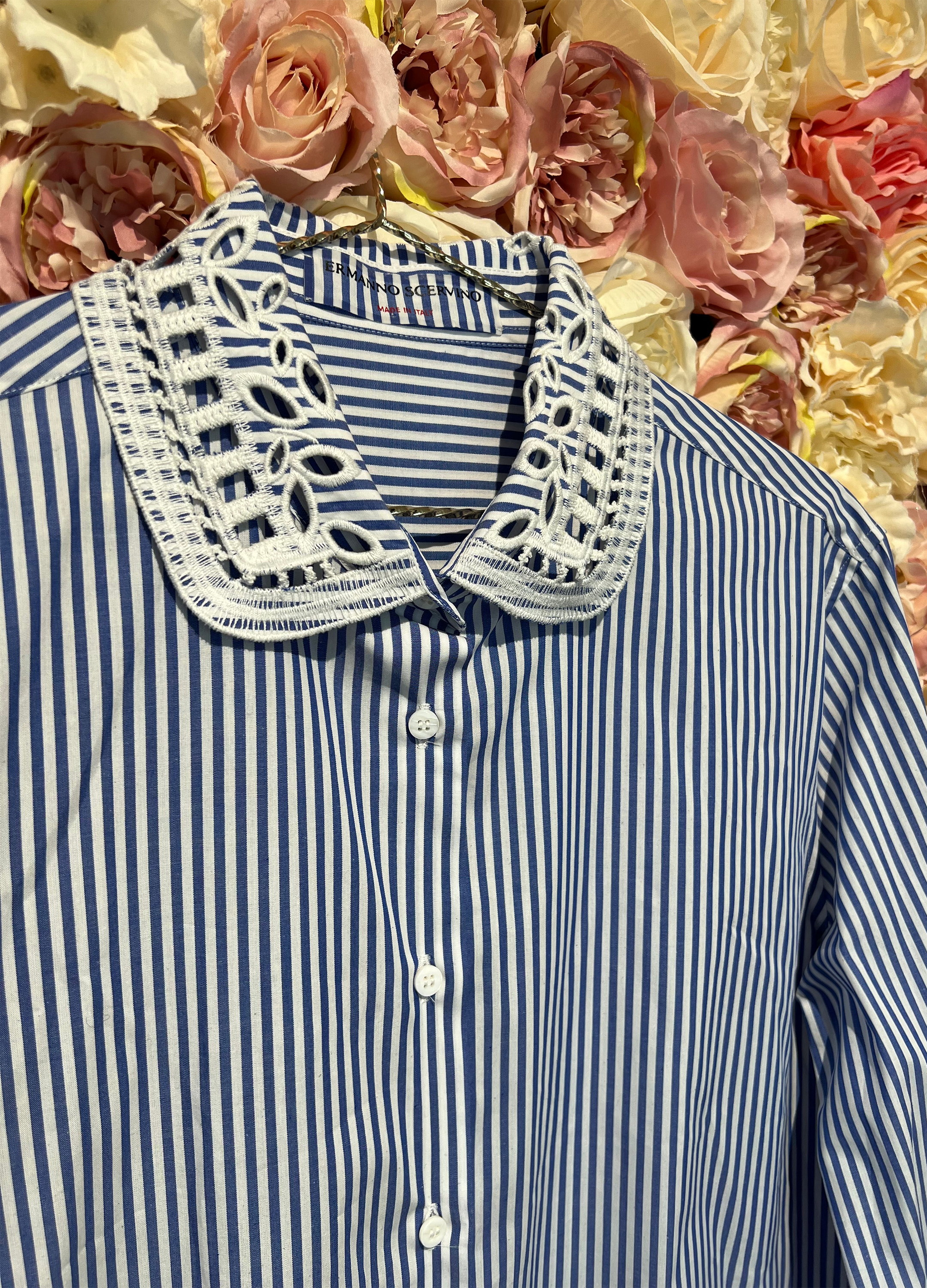 Ermanno Scervino Cotton Blouse Striped