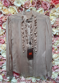Etro Silk Blouse with Ruffles light pink
