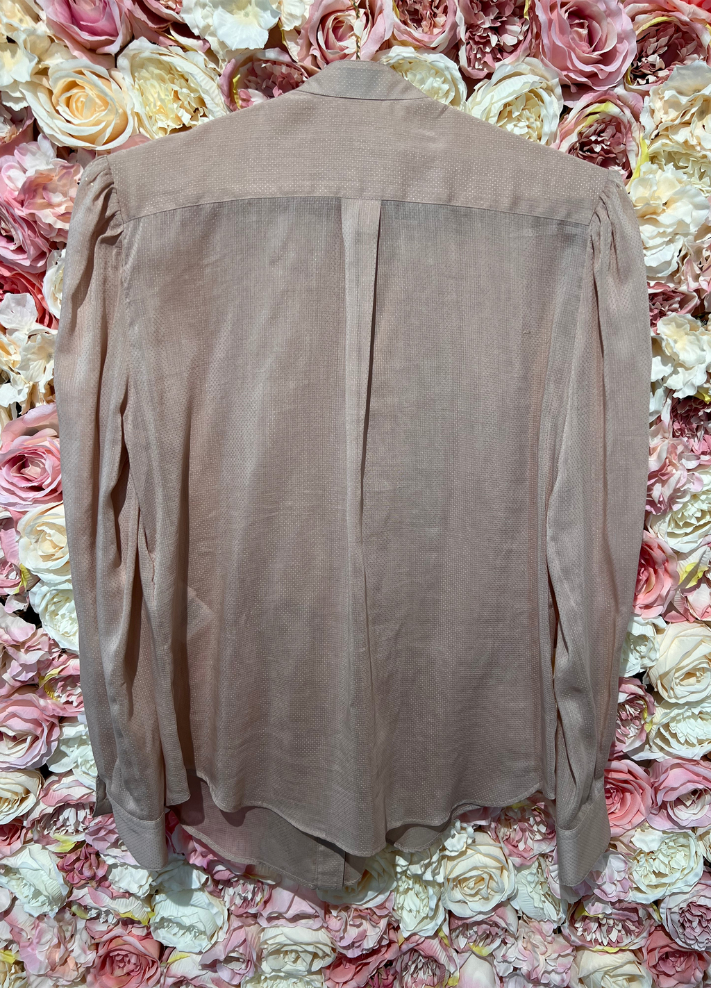 Etro Silk Blouse with Ruffles light pink