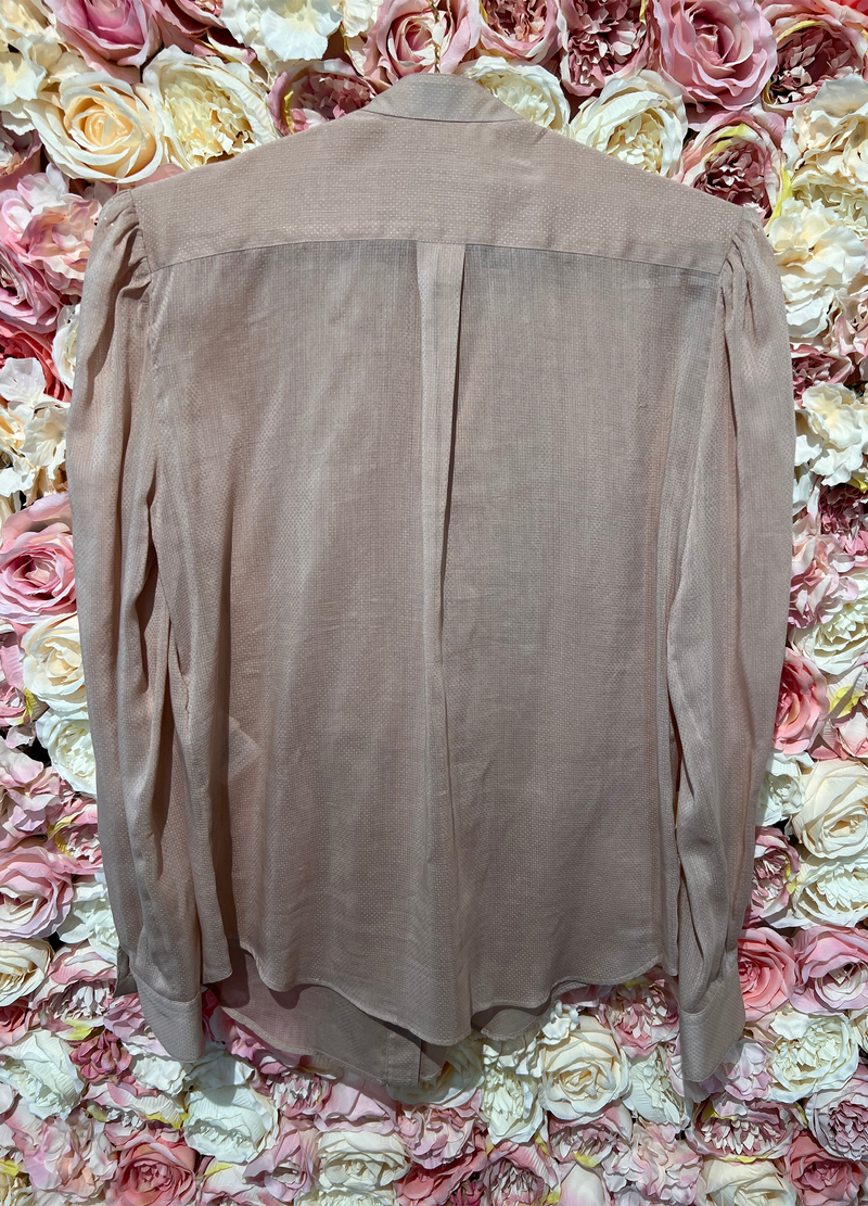 Etro Silk Blouse with Ruffles light Pink