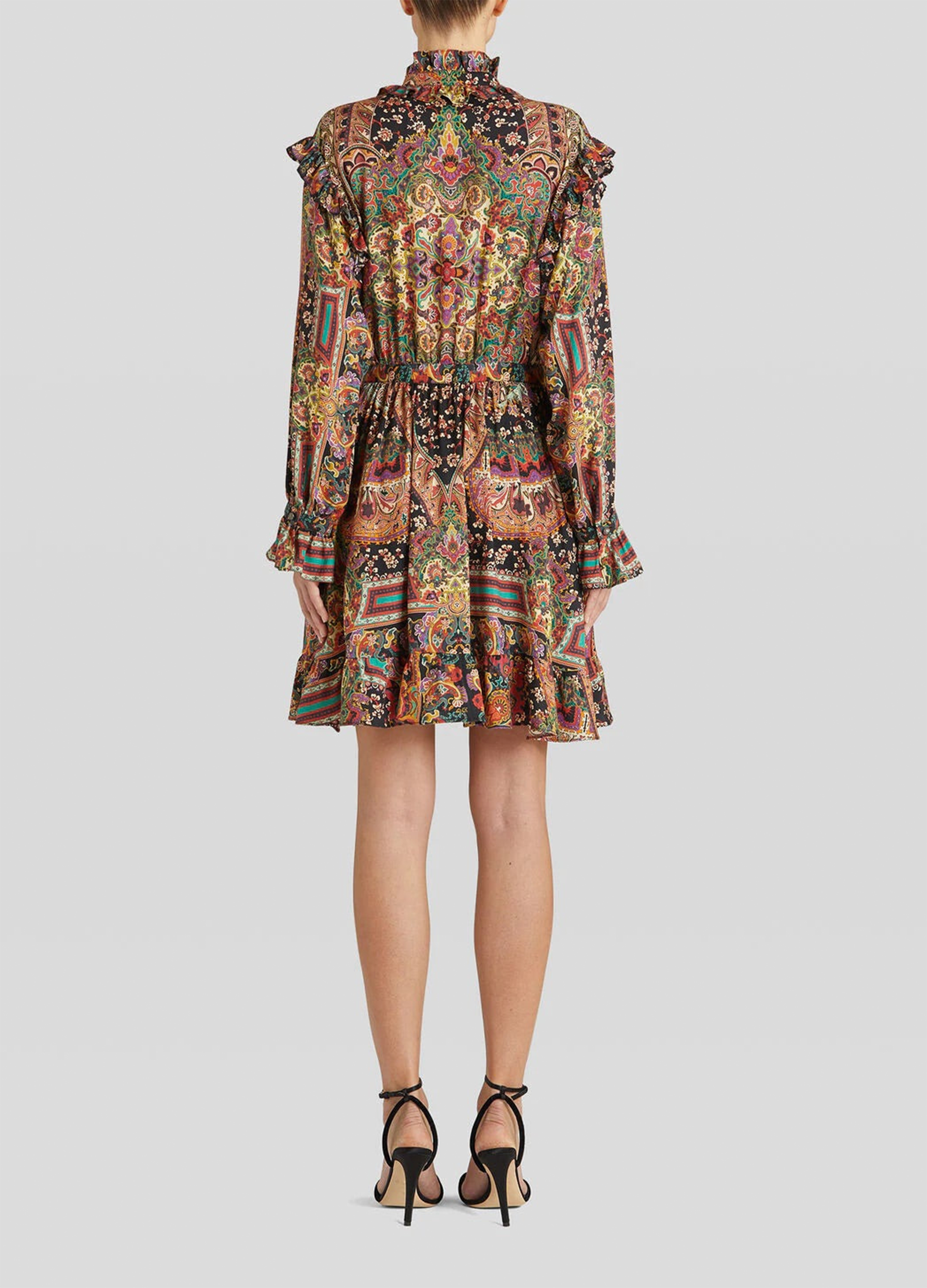 Etro Paisley Dress with Ruffles Multicolor