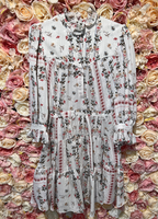 Etro Floral Dress Crepe Silk White Multi