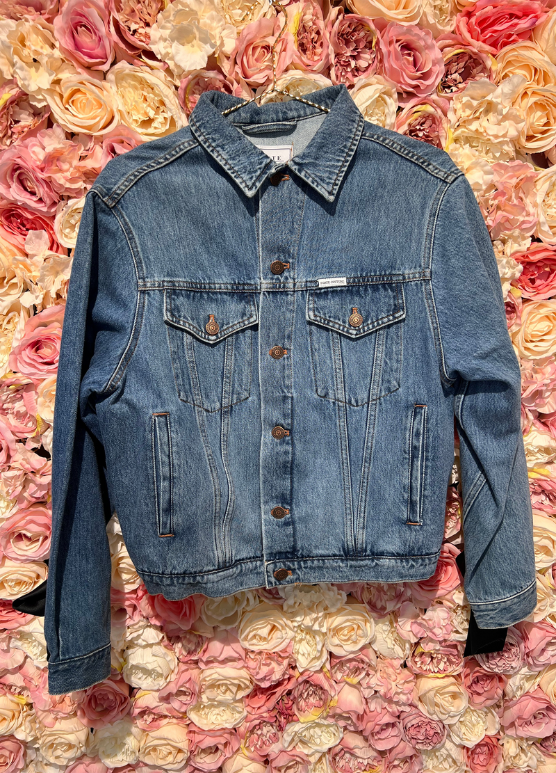 Forte Couture Denim Jacket with Bow