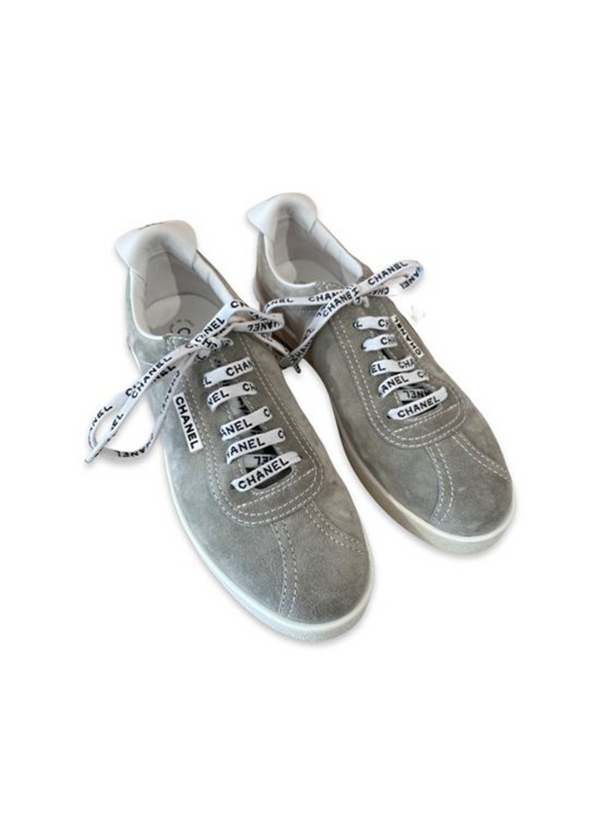 Chanel Sneakers "Bowling" Grey Suede
