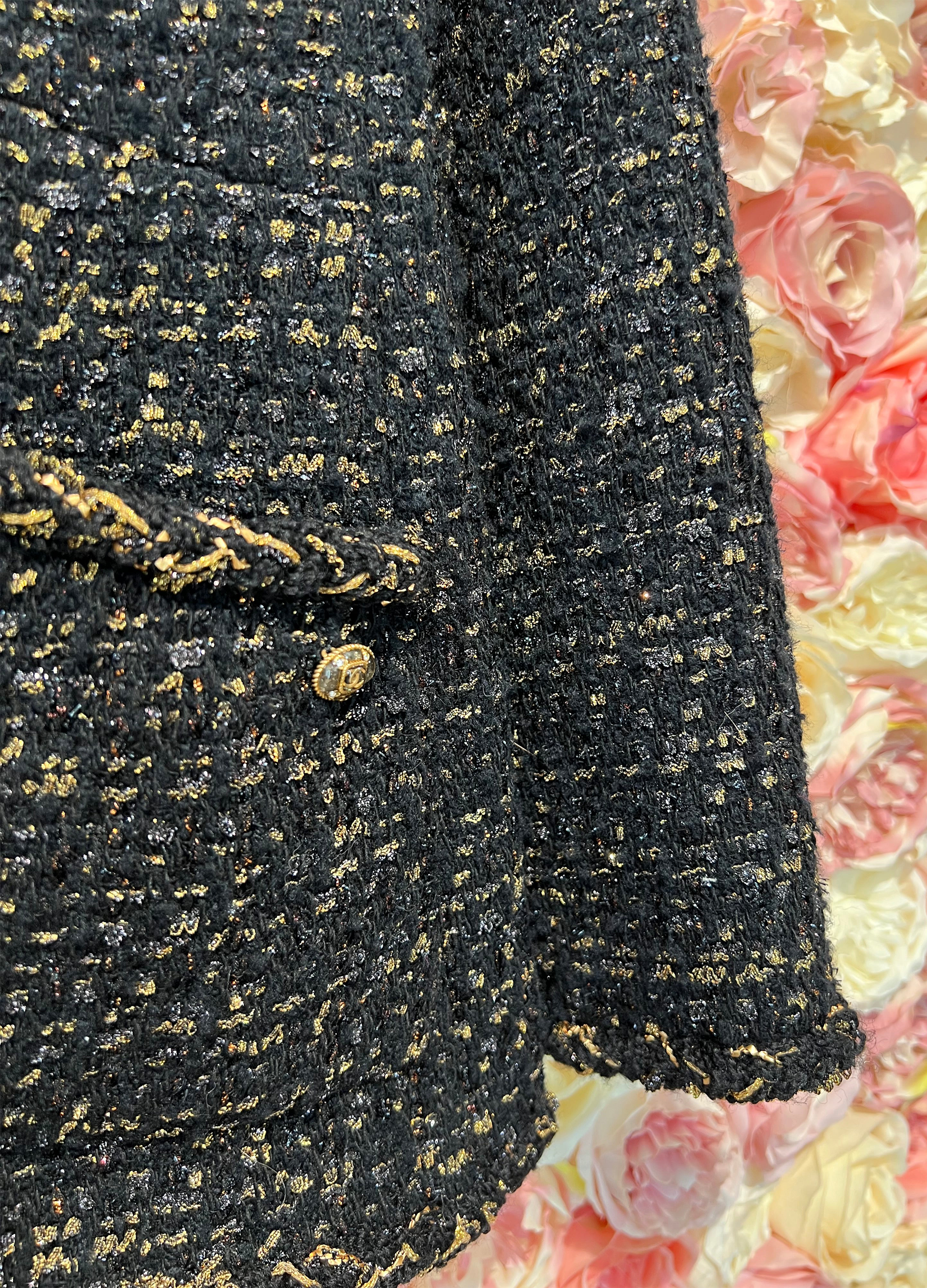 Chanel Blazer Black Gold with Zipper