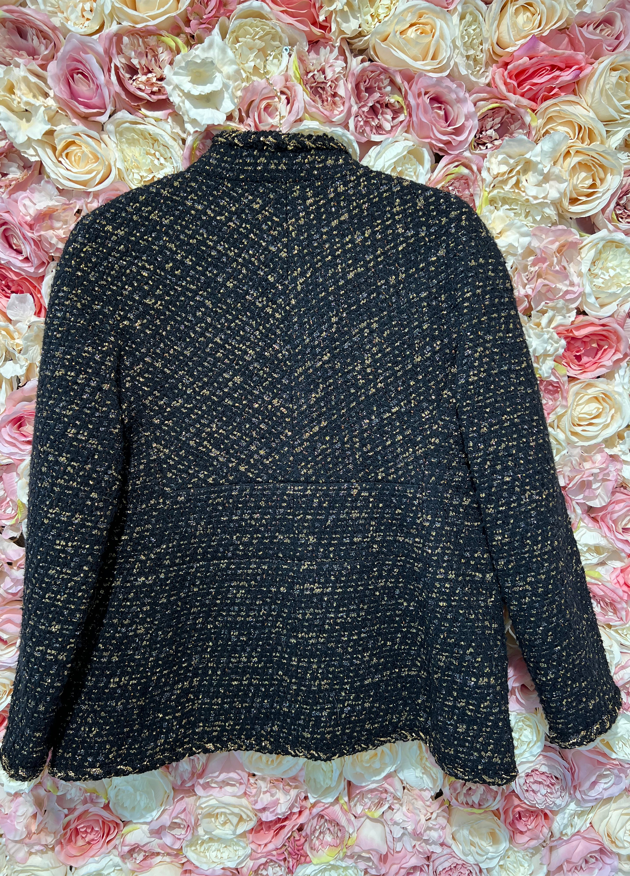 Chanel Blazer Black Gold with Zipper