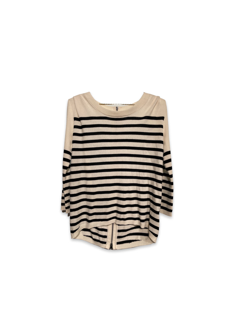 Pam&Gela Sweater Stripes with Zipper at the back