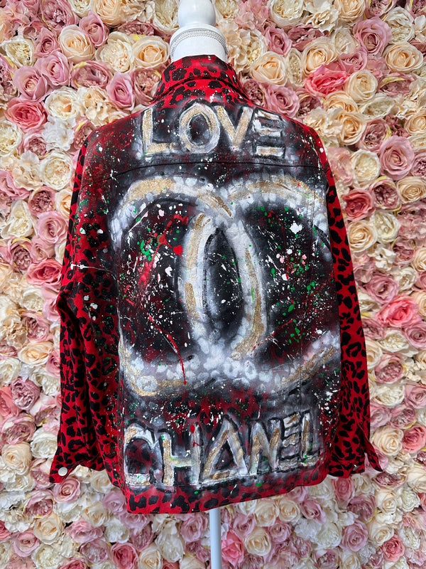 Chic Happens Art Jeans Jacket "Love Chanel"