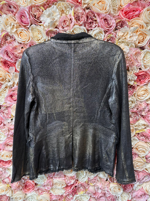 Avant Toi Cotton Linen Blazer Taupe Gold