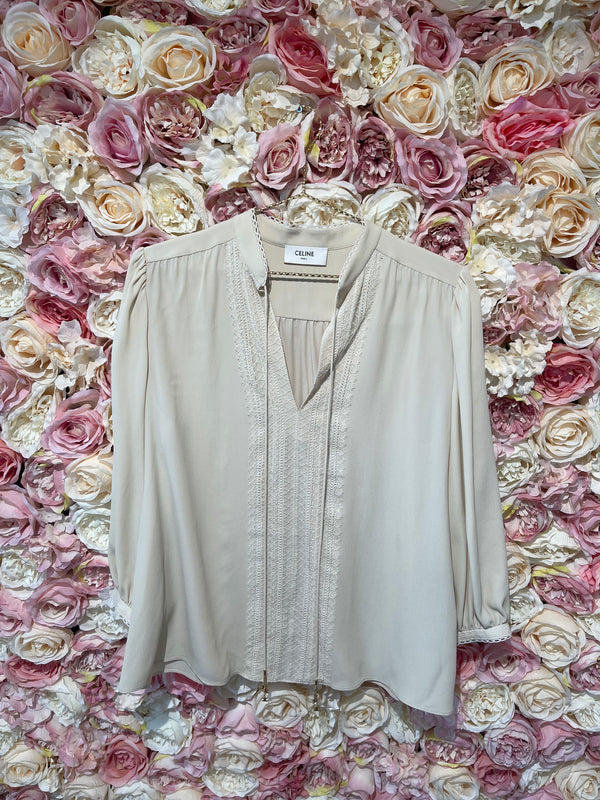 Celine Silk Blouse Cream