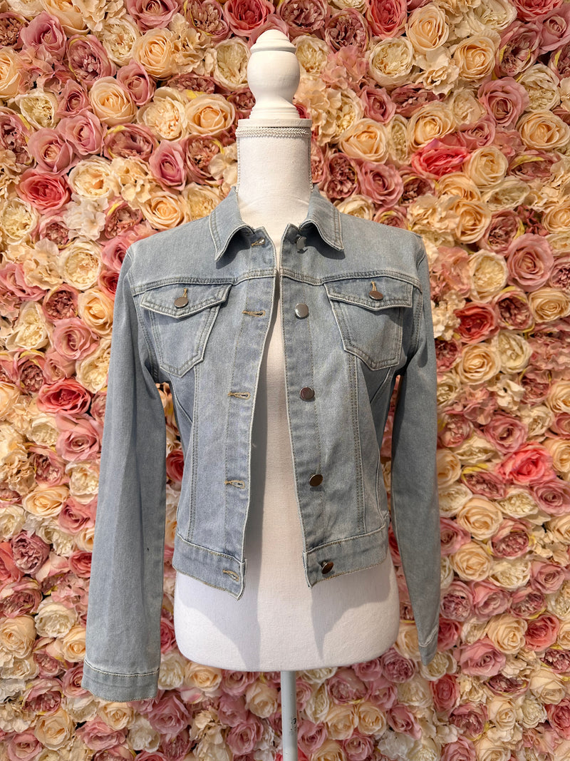 Chic Happens Art Jeans Jacket "Flower"
