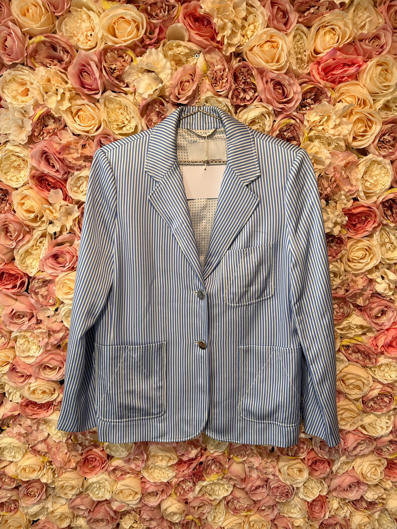 Ermanno Scervino Blazer Blue White Striped