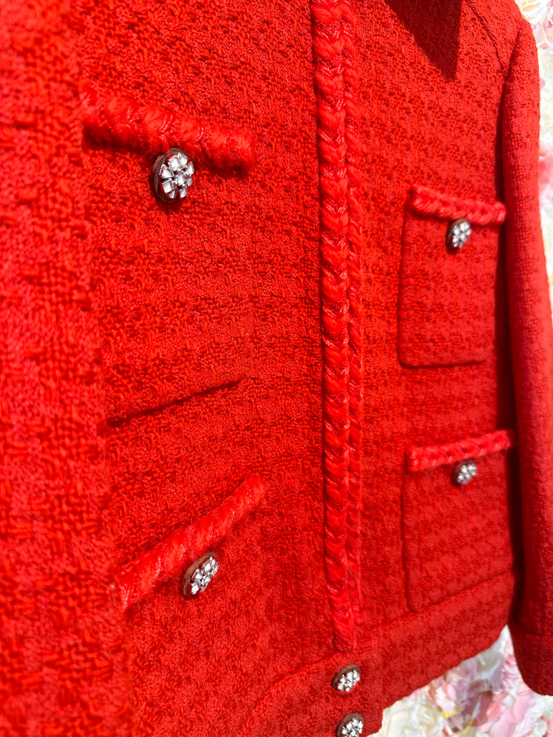 Chanel Blazer with Zipper Red