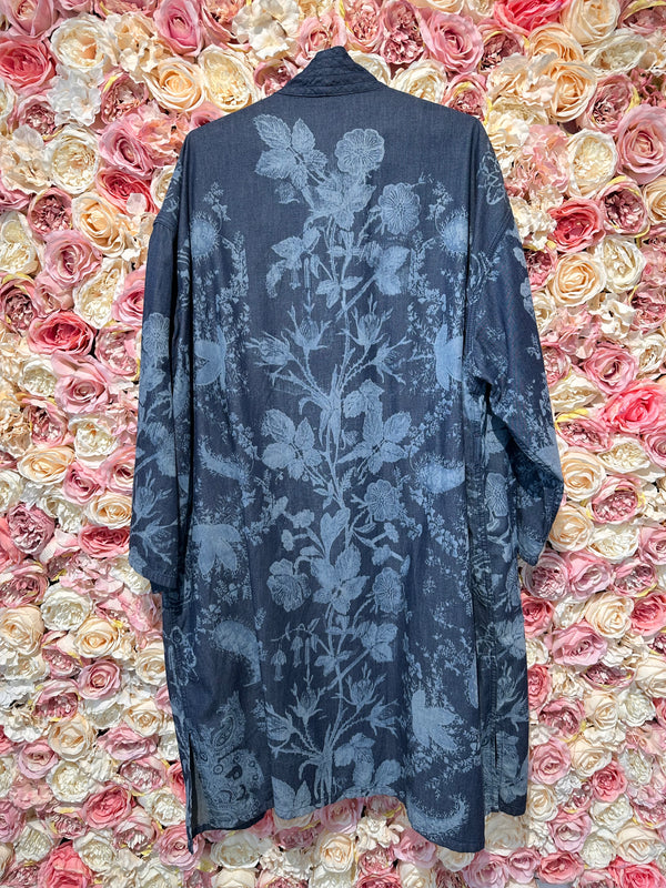 Dior Cotton Kimono Light Paisley Print Blue