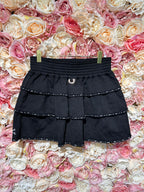 Mastermind Jersey Skirt Black with Skull